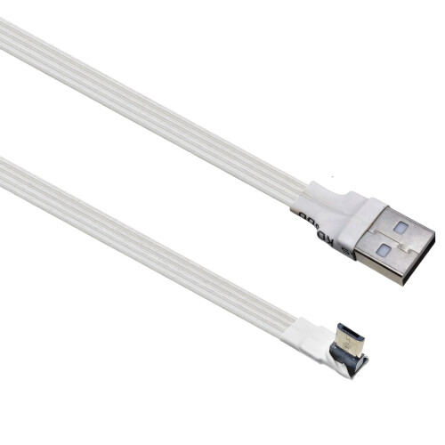 USB naar USB 5-pins platte rubberen oplaadkabel haakse-2m RT