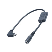11.81inch 5V3A Type C Oplaadkabel DC5521 Female Naar-elleboog