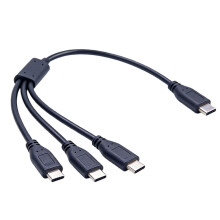 3 Port Type C Charging Cable 1 Female to 3 Male Fast Charging