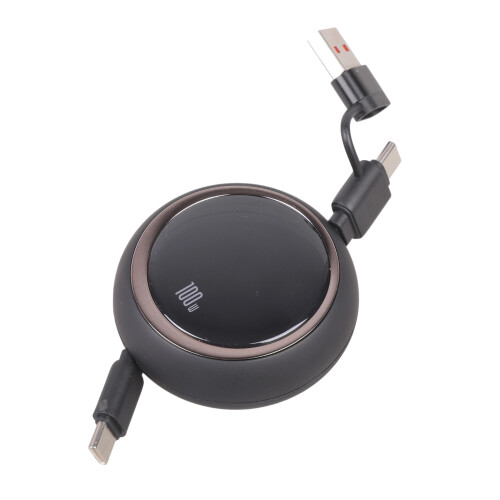 Câble de charge télescopique 100 W USB Type C 2 en 1, réglage de