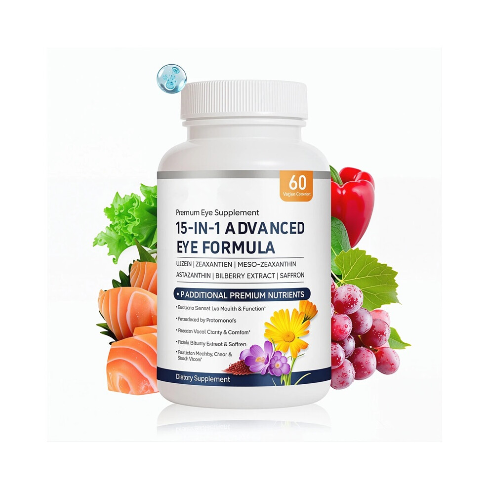 (60 Capsules) 15 In 1 Advanced Eye Formula - with 9 Additional Premium Nutrients - 60 Capsules