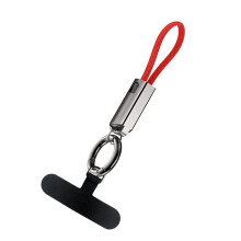 Korte USB C naar C-kabel 16 cm voor PD65W snel-rood en gesp