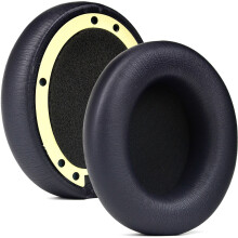 1 paire de coussinets d'oreille en cuir protéiné,-bleu marine