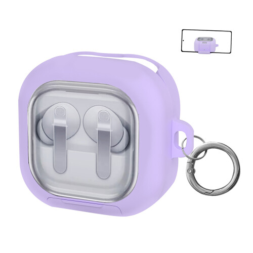 Étui transparent pour écouteurs, manchon de Protection en-Violet