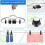 Black Plastic Hanger Clips 80-Pack for Slim Hangers 5