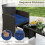 Rattan-Gartenmöbelset mit Kissen - Blau 5
