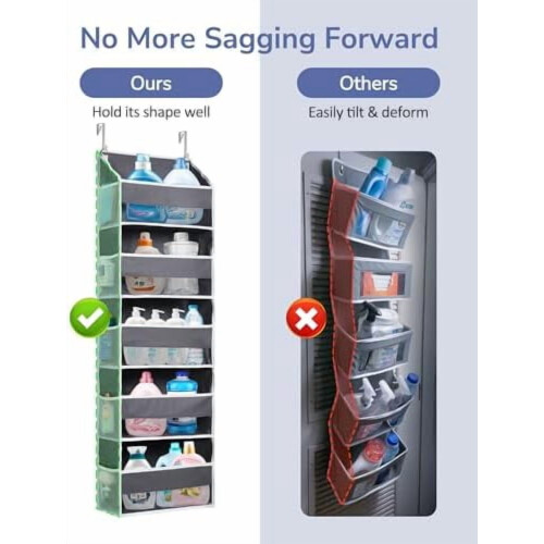 2-Pack Over the Door Organizer with 5 Pockets & Mesh Sides 1