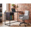 Beliani Home Office Desk HARJO 100 cm 50 cm with Storage Black 2