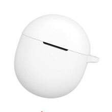 Breathable Earbud Case Flexible Quick Access Button for-White