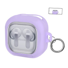 Silicone Earphone Protectors Case AntiYellowing Cover-Purple