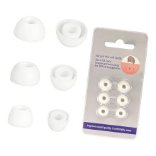 1 Set Ergonomic Silicone Earphone Tips for Buds Sweat-White