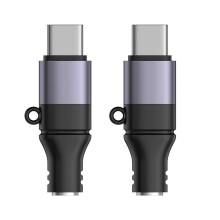 Plug-and-play USB C naar 3,5 mm-adapter met-donkergrijs
