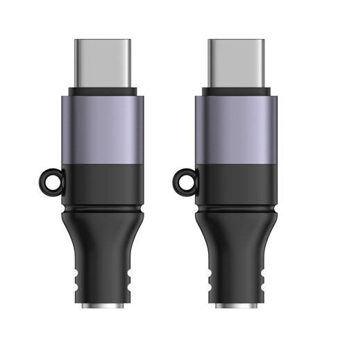 Plug-and-play USB C naar 3,5 mm-adapter met-donkergrijs