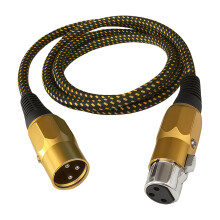 High Fidelitys XLR-Kabel, symmetrisches Audio,-5m Gold