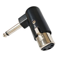 Convertisseur adaptateur audio en aluminium 6,35 mm vers XLR 3-F