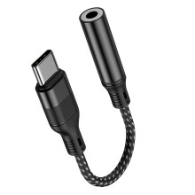 Qulity USB C naar Auxs-audiokabel met inline-bediening-Zwart