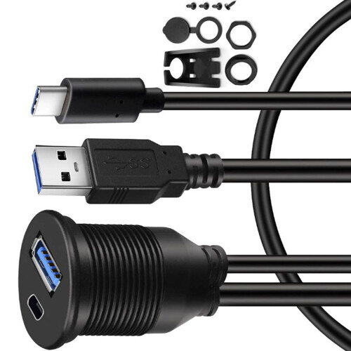 Extension de tableau de bord étanche USB3.0 Type C, gestion-2m