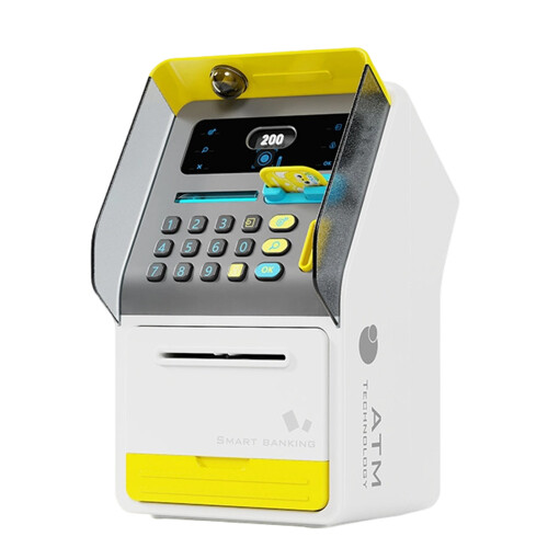 Interactive Children's Money Saving Box Realistic Face-Yellow