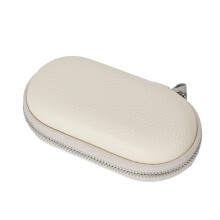 PU Earbuds Travel Case Customized Shock Absorbing- off w hite