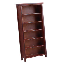 1/12 Miniature Cabinet Bookshelf Wooden Dollhouses-maroon