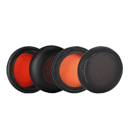 Coussinets d'oreille de-Maille rouge avec quelques ho 1