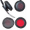 Coussinets d'oreille de-Maille rouge avec quelques ho 3