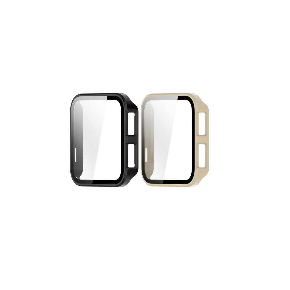 (Black And Ivory White) All In One Protective Case Full Coverage Tempered Glass Film Integrated For Garmin Venu X1 White,Black 688249444788