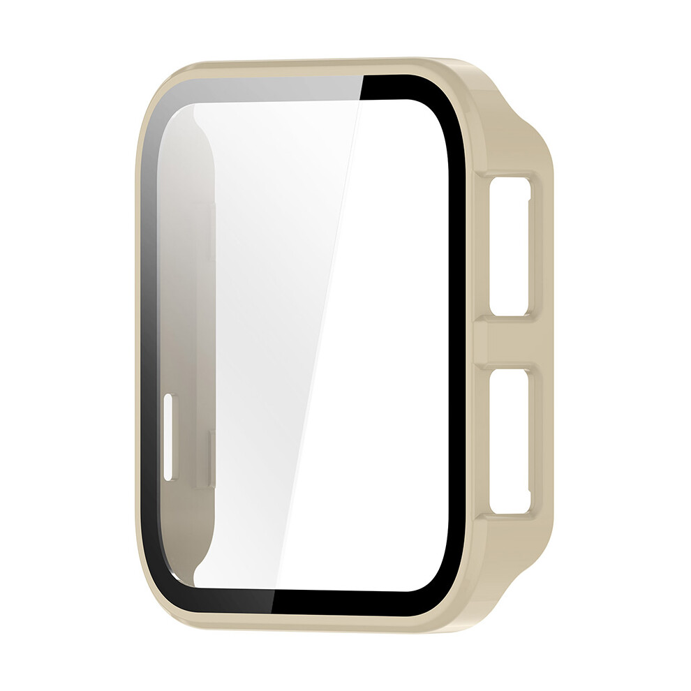 (Ivory ) All In One Protective Case Full Coverage Tempered Glass Film Integrated For Garmin Venu X1 White 688249444764