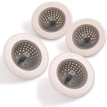 Fori di drenaggio a microperforazione nel filtro a bordo largo, design della maniglia per una comoda rimozione dei detriti, filtro per lavello offre