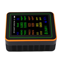 12-in-1 Luftqualitätstester 1200 mAh Schwarz/Orange