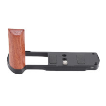 S9 L-förmiger Griff, Holz/Aluminium, Schwarz, 1/4 Zoll QR