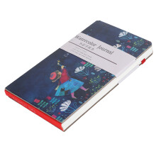 Carnet de notes à couverture rigide pour dessiner et écrire, carnet à couverture souple avec pages lignées et reliure à plat, papier aquarelle