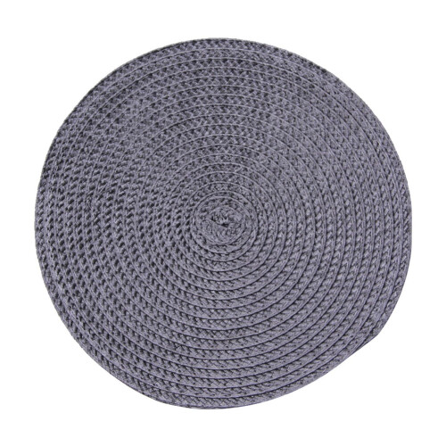 Sets de table ronds tissés en coton ramie de 18 cm