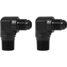 AN6 auf 3/8" NPT90 Winkelstück, Aluminium, 2 Stück