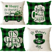 St. Patrick's Day Kissenbezüge 50 x 50 cm, 4er-Set, Grün