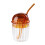 Copo de vidro para smoothie de 450ml com tampa em forma de cúpula e canudo. 1