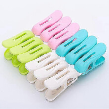 24 clips para sellar bolsas - Clips de plástico para sellar y conservar la frescura (24 unidades - 4 colores)
