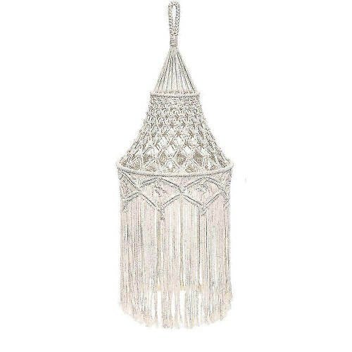 Bohemian Knitted Lampshade - Handwoven Ceiling Decor