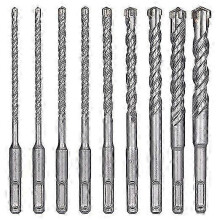9-delige betonboor set (5-16 mm) - SDS-Plus compatibel met baksteen/tegels
