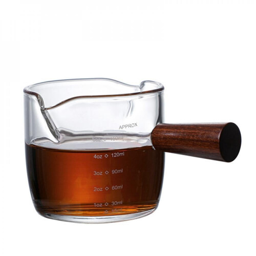 Espressoglas 150 ml mit Holzgriff