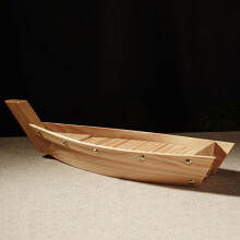 Tráidire Freastail Sushi Adhmaid Cruth Bád 37x15.3cm