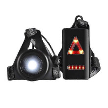 Running Light, 3 Mode USB Rechargeable Body Light with Tail Light and Adjustable Strap compatible with Night Runners Joggers Hiking Camping Hiking