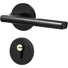 Enkele deurklink, zwarte deurklink BB WC PZ Design Binnendeurklink Aluminium deurklink met modern slank rond design