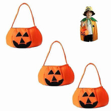4 Pieces Halloween Candy Bags, Pumpkin Candy Tote Bucket, Multifunctional Portable Foldable Reusable Candy Bucket - Best Halloween Party Gift (Pump