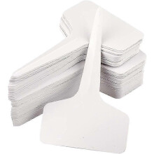 Plant Labels and Tags, 100 Labels, Waterproof, Gardening Accessories 6cm x 10cm White