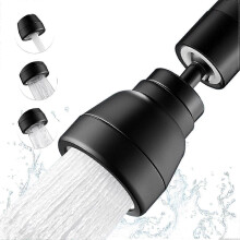 Schwarzer 3-Modus-Sprühkopf für Küchenarmaturen 360-Sprühkopf für Küchenspülen, Küchenlüfter, Wassersparaufsatz für Armaturen, Waschbecken
