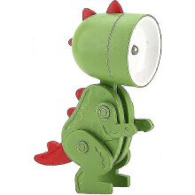 Grünes Dinosaurier Nachtlicht – Verstellbare LED Schreibtischlampe mit Handyhalterung