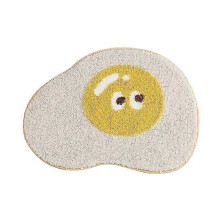 Grappige badkamermat met eierdooierprint (boonoogjes), absorberende antislipmat voor thuis, deurmat, entree, vloermat, keukenmat, nachtkastje, gangmat