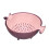 Double Rotating Drain Basket – Pink & White, 30 cm 1