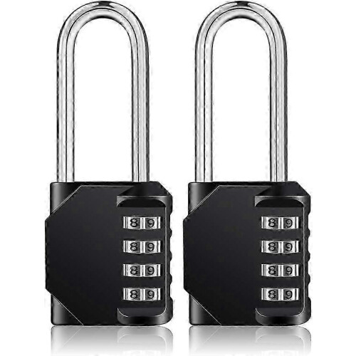 Outdoor Combination Padlock - 4-Digit Long Handle compatible with Gates